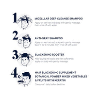 Grayverse Hair Blackening Supplement - Haestic Blackening Hair Grey Gray Hair Solution Malaysia-Thin Hair, Grey Hair, Bald, Baldness Solution Rambut gugur, beruban